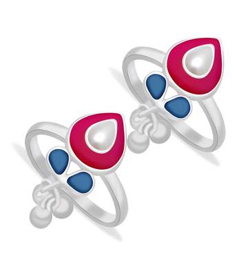 Pear Drop Silver Toe Ring-TR470 1