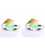 Top Openable Leaf Silver Toe Rings-TR300