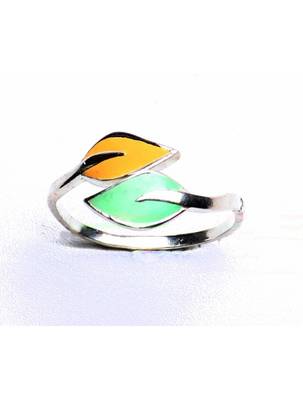 Top Openable Leaf Silver Toe Rings-TR300 2