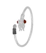 Rudraksha OM Trishul Damroo Designer Oxidized Silver Bahubali  Kada Bracelet Unisex Bracelets