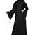 Women's Nida burqa features black rose embroidery work and black lace with shiffon scarf.