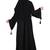 Women's Nida burqa features black rose embroidery work and black lace with shiffon scarf.
