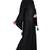 Women's Nida burqa features black rose embroidery work and black lace with shiffon scarf.