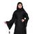 Women's Nida burqa features black rose embroidery work and black lace with shiffon scarf.