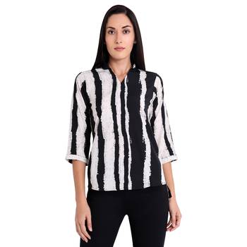 Black plain georgette kurtas-and-kurtis 2