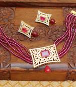 Pink agate necklaces