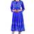 Lavangi Women's Faux Georgette Lucknow Chikankari Handicrafted Anarkali Kurti (Royal Blue)