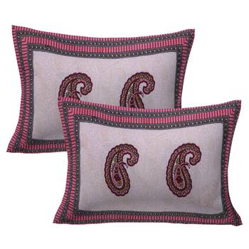 Grush 100% Cotton Jaipuri Print Queen Size Bedsheet With 2 Pillow Covers 2
