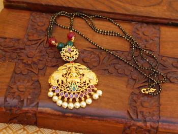 Multicolor agate mangalsutra 3
