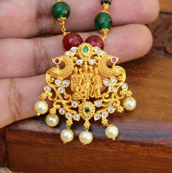 Multicolor agate mangalsutra 2