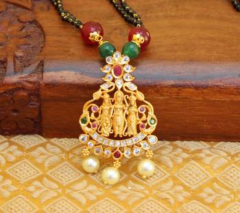 Multicolor agate mangalsutra 2