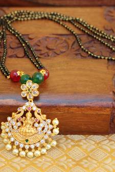 Multicolor agate mangalsutra