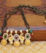 Multicolor agate mangalsutra