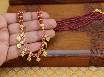 Pink agate necklaces 2
