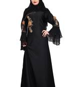 New Saffron color flower 3D worked and golden pearl work bell sleeve with dupatt (scarf)