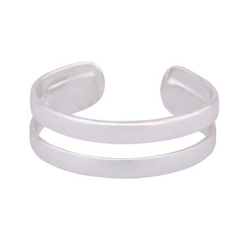 Double Layered Silver Toe Rings-TR475 2
