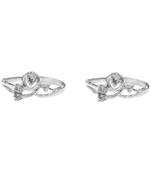 Flat Ankee Silver Toe Ring-TOER028