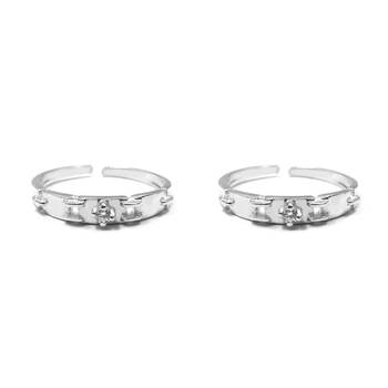 Impressive White Silver Toe Ring-TOER054 1
