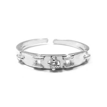 Impressive White Silver Toe Ring-TOER054 2