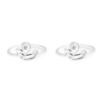 Interwined Silver Toe Ring-TOER076 1