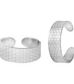 Classic Engraved Silver Toe Ring-TRRD002