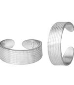 Plain Engraved Silver Toe Ring-TRRD003