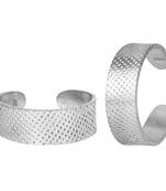 Classy Engraved Silver Toe Ring-TRRD004