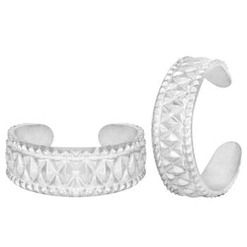 Linear Handcrafted Toe Ring-TRRD014 1