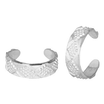 Eva Silver Toe Ring-TRRD015 1