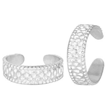 Right Round Silver Toe Ring-TRRD017 1