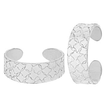 Oxidised Engraved Silver Toe Ring-TRRD020 1
