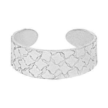Oxidised Engraved Silver Toe Ring-TRRD020 2