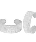 Simple Crafted Silver Toe Ring-TRRD026