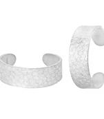 Star Engraved Silver Toe Ring-TRRD027