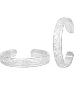 Prettiest Flowery Silver Toe Ring-TRRD039