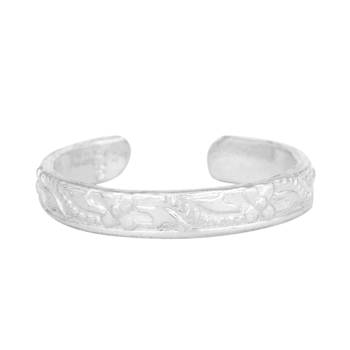 Prettiest Flowery Silver Toe Ring-TRRD039 2