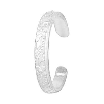 Prettiest Flowery Silver Toe Ring-TRRD039 3