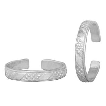 Vibes Silver Toe Ring-TRRD042 1