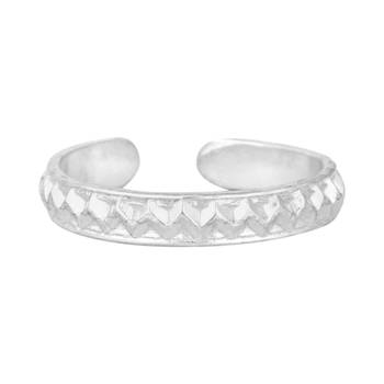 Pleasing Plain Silver Toe Ring-TRRD046 2