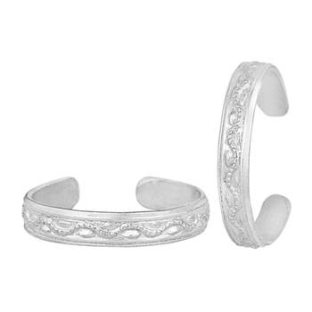 Silver Matte Toe Ring-TRRD052 1