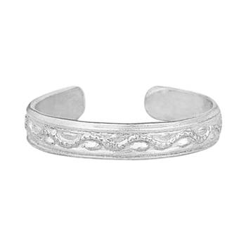 Silver Matte Toe Ring-TRRD052 2