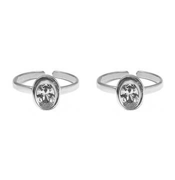 Radiance Silver Toe Ring-TRMX007 1