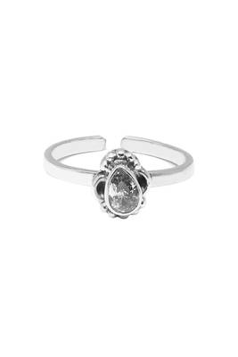 Glitter Zircon Silver Toe Ring-TRMX008 2