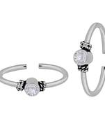 Radiance White Silver Toe Ring-TRMX044