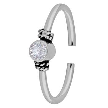 Radiance White Silver Toe Ring-TRMX044 3