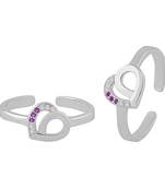 Blooming Heart Silver Toe Ring-TRMX082