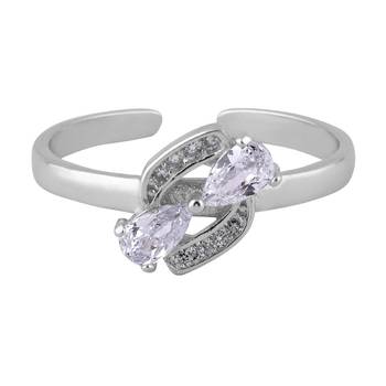 Meshy Silver Toe Ring-TRMX087 2