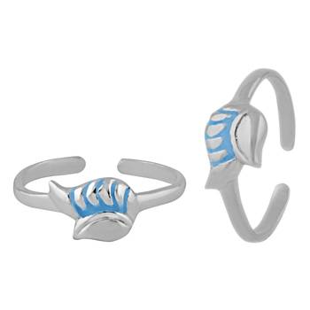 Engage Enamel Silver Toe Ring-TRMX091 1