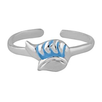 Engage Enamel Silver Toe Ring-TRMX091 2