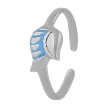 Engage Enamel Silver Toe Ring-TRMX091 3
